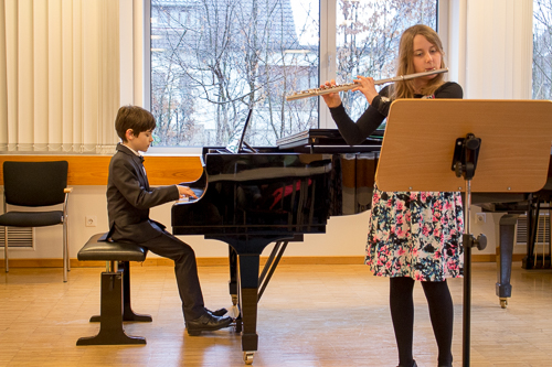 Janice Gerbracht und Vincent Hempel beim Landeswettbewerb "Jugend musiziert" in Detmold